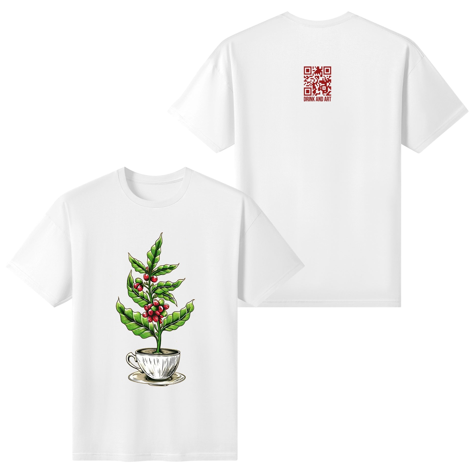 T-Shirt coffee tree inside the cup DrinkandArt