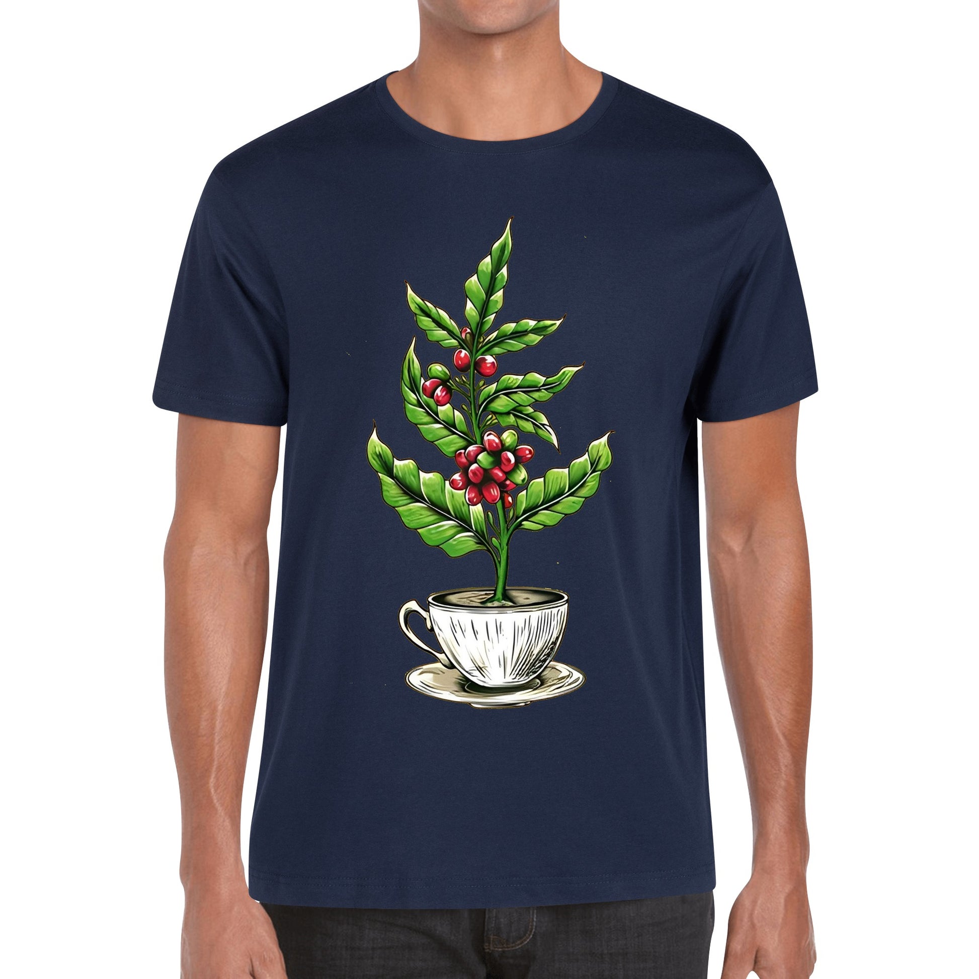 T-Shirt coffee tree inside the cup DrinkandArt