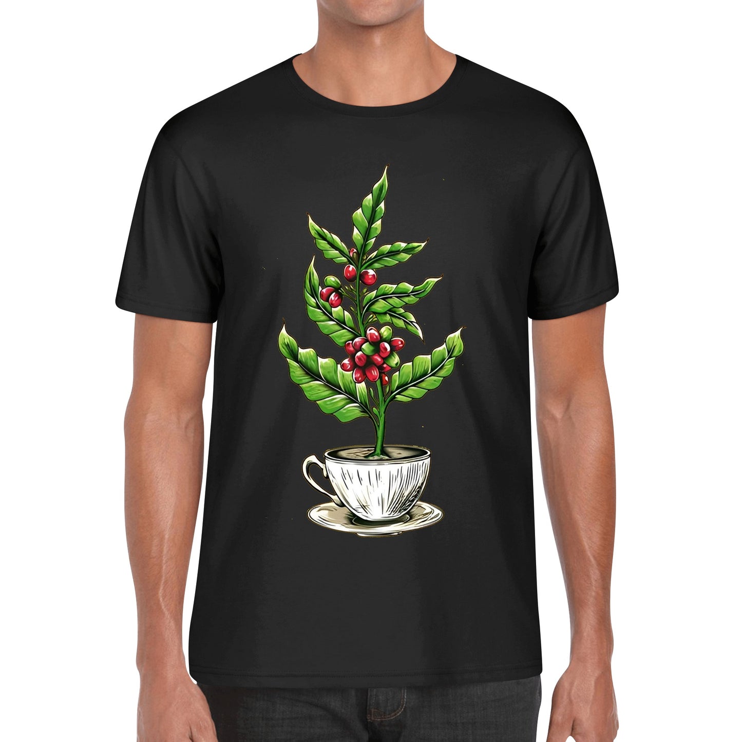 T-Shirt coffee tree inside the cup DrinkandArt