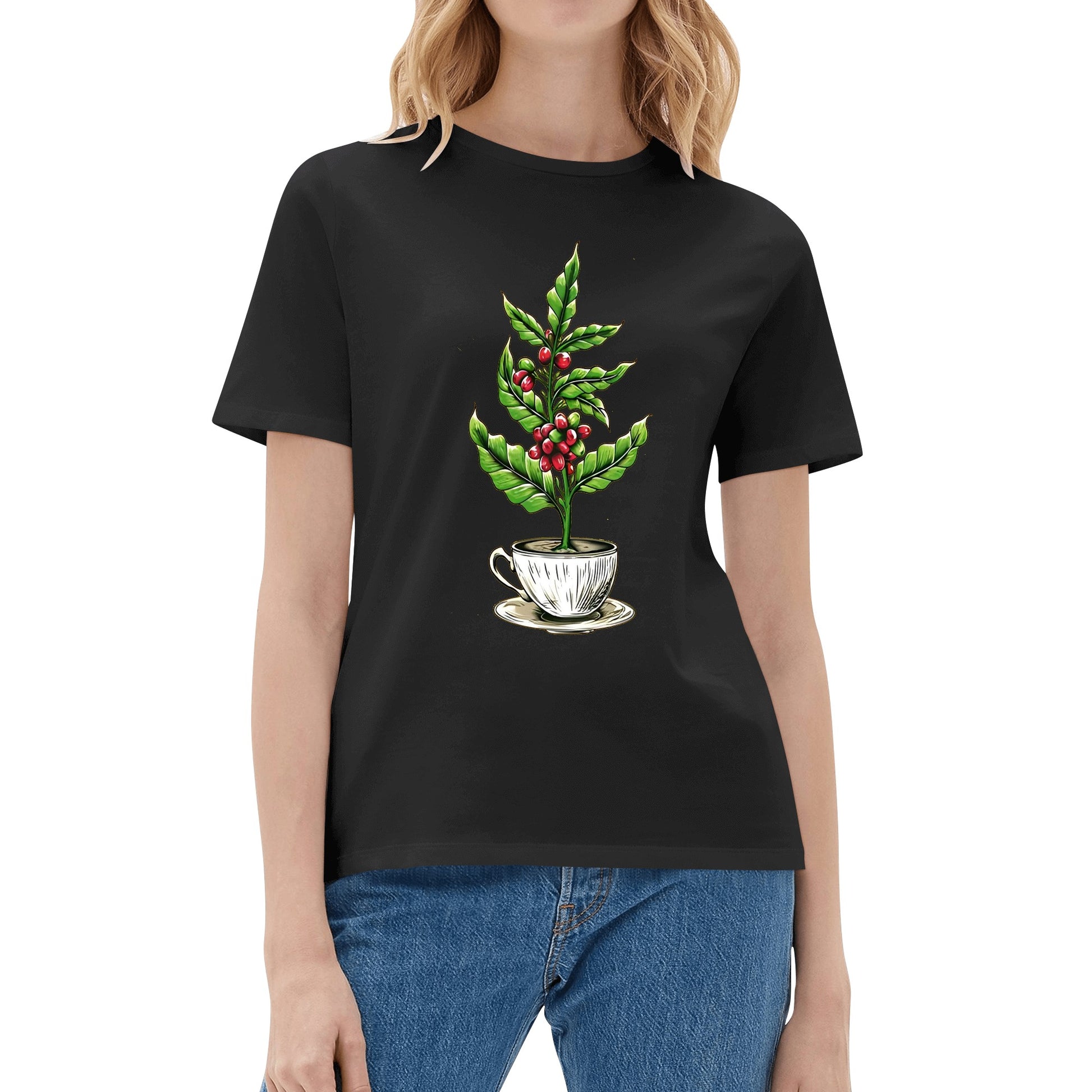 T-Shirt coffee tree inside the cup DrinkandArt