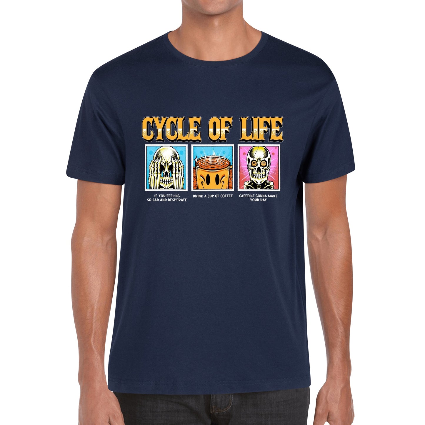 T-Shirt cycle of life coffe illustration DrinkandArt