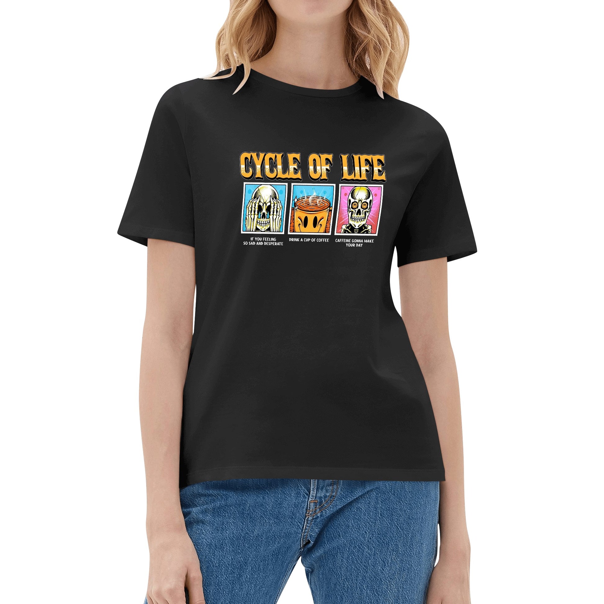 T-Shirt cycle of life coffe illustration DrinkandArt