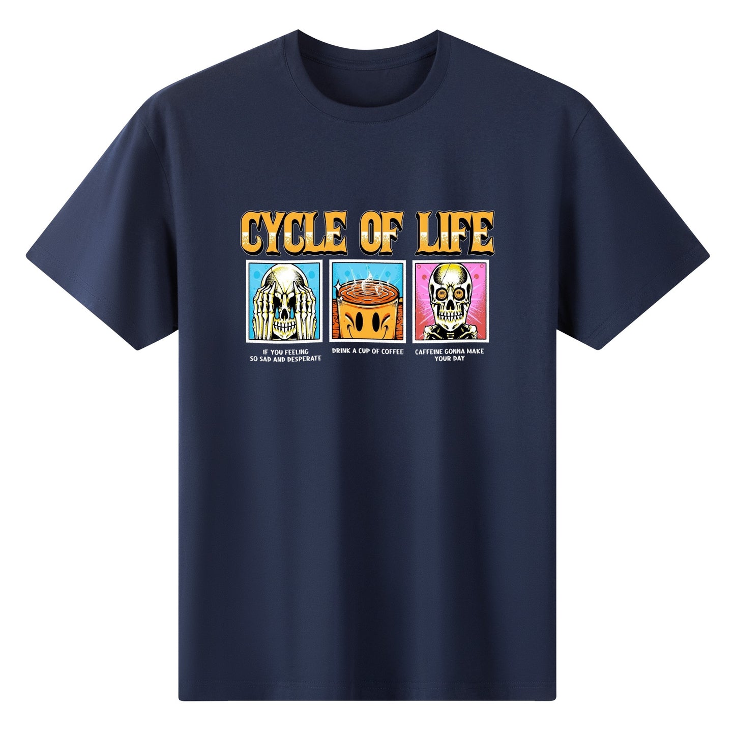 T-Shirt cycle of life coffe illustration DrinkandArt