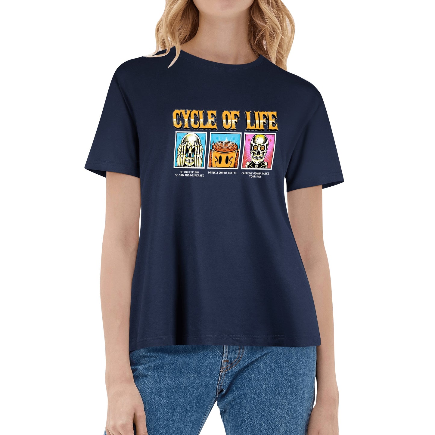 T-Shirt cycle of life coffe illustration DrinkandArt