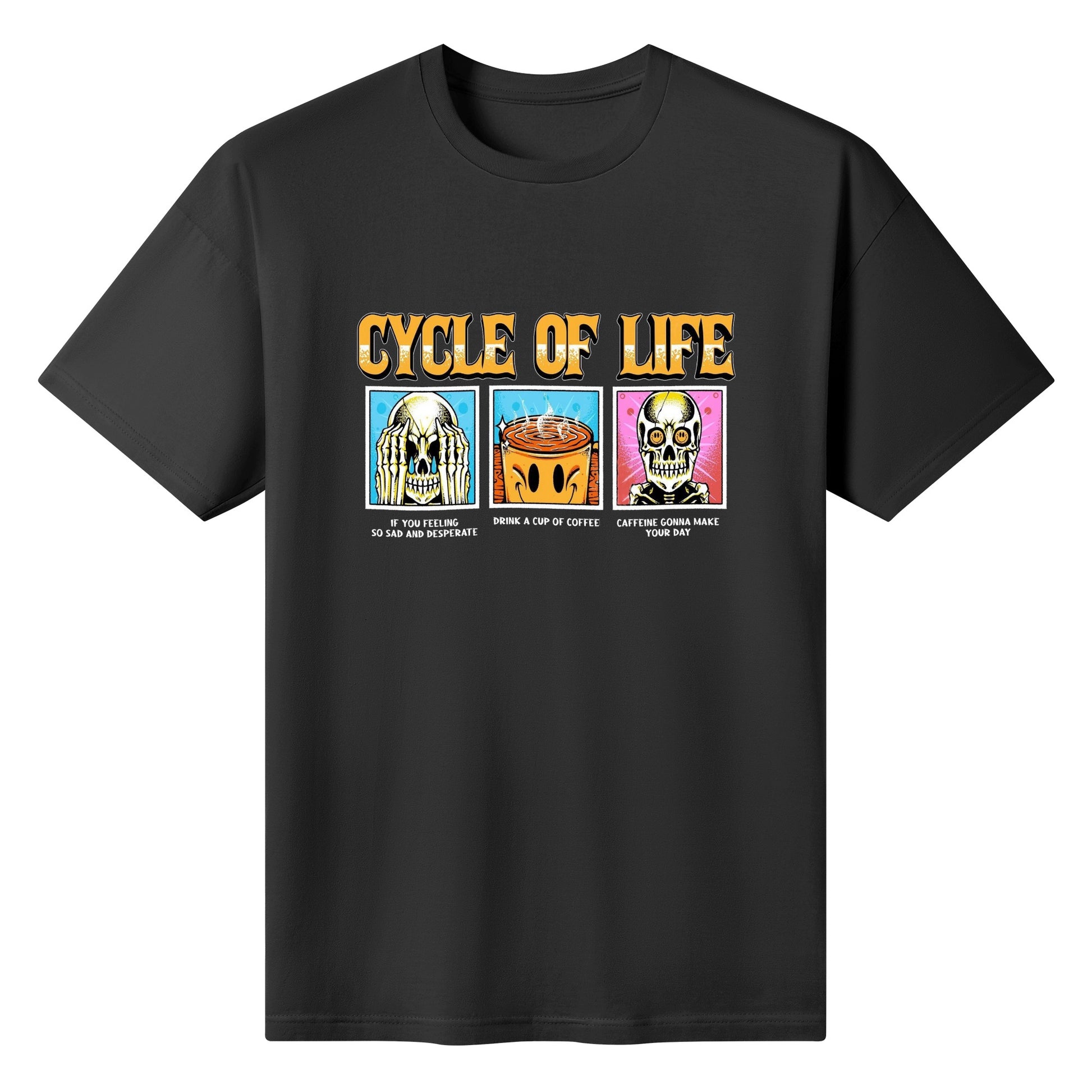 T-Shirt cycle of life coffe illustration DrinkandArt