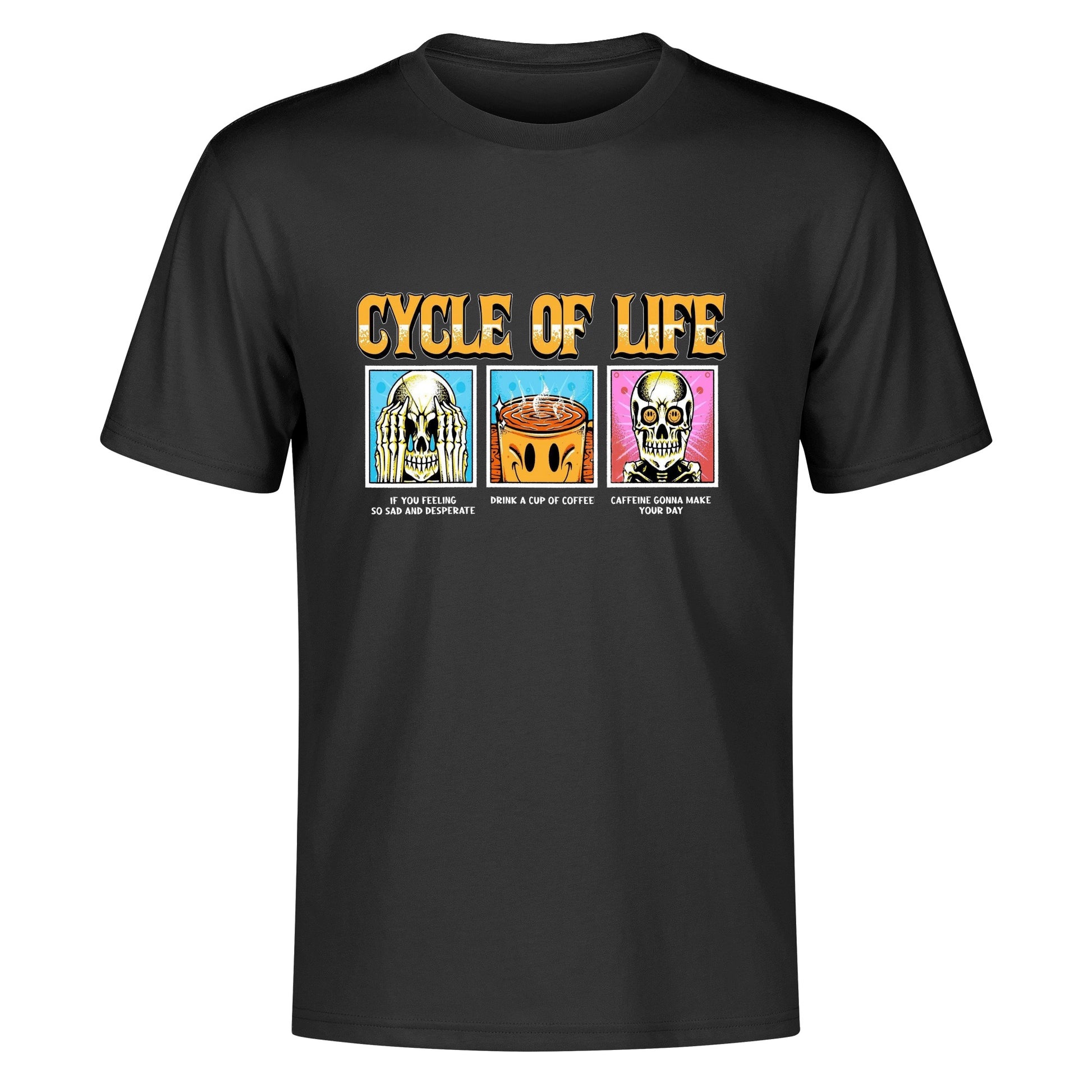 T-Shirt cycle of life coffe illustration DrinkandArt