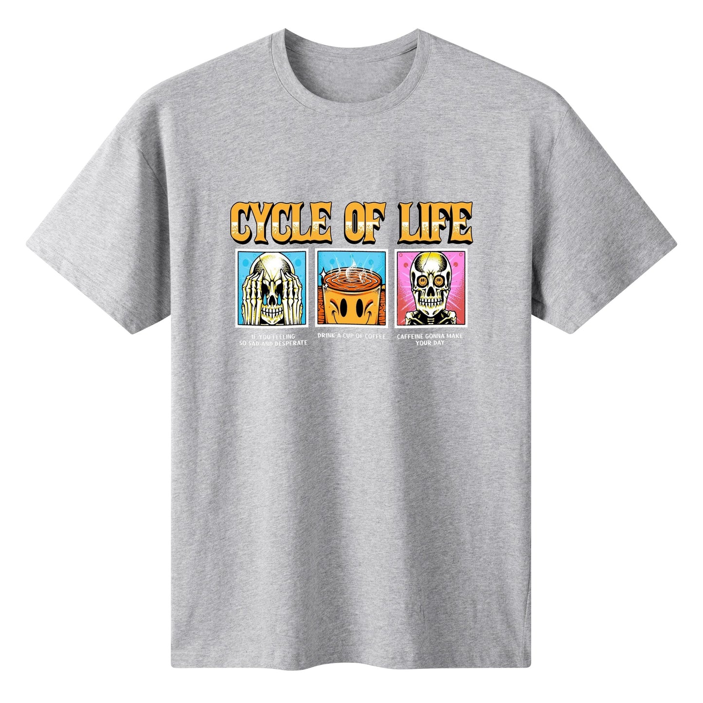 T-Shirt cycle of life coffe illustration DrinkandArt