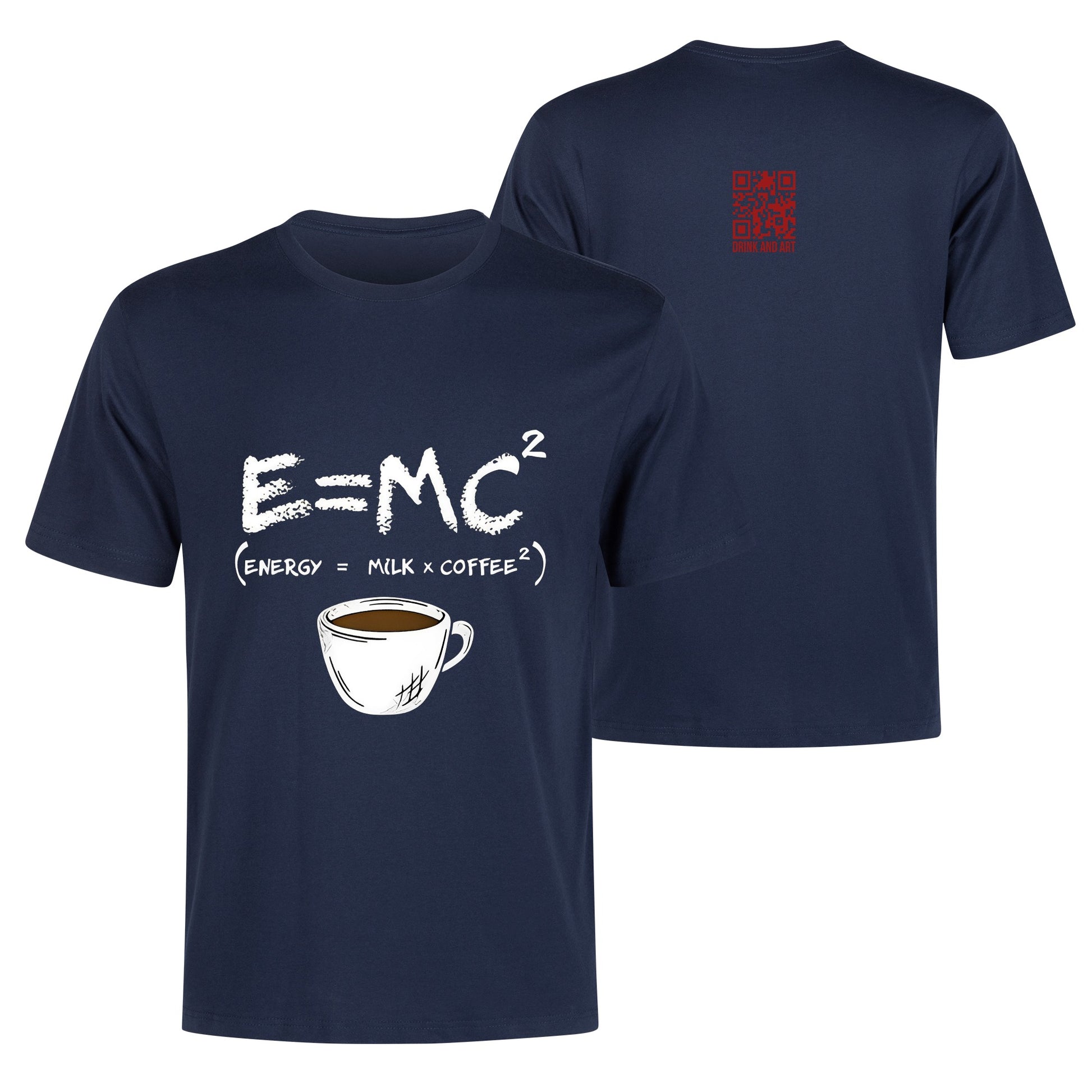 T-Shirt energy equals milk times coffee squared DrinkandArt