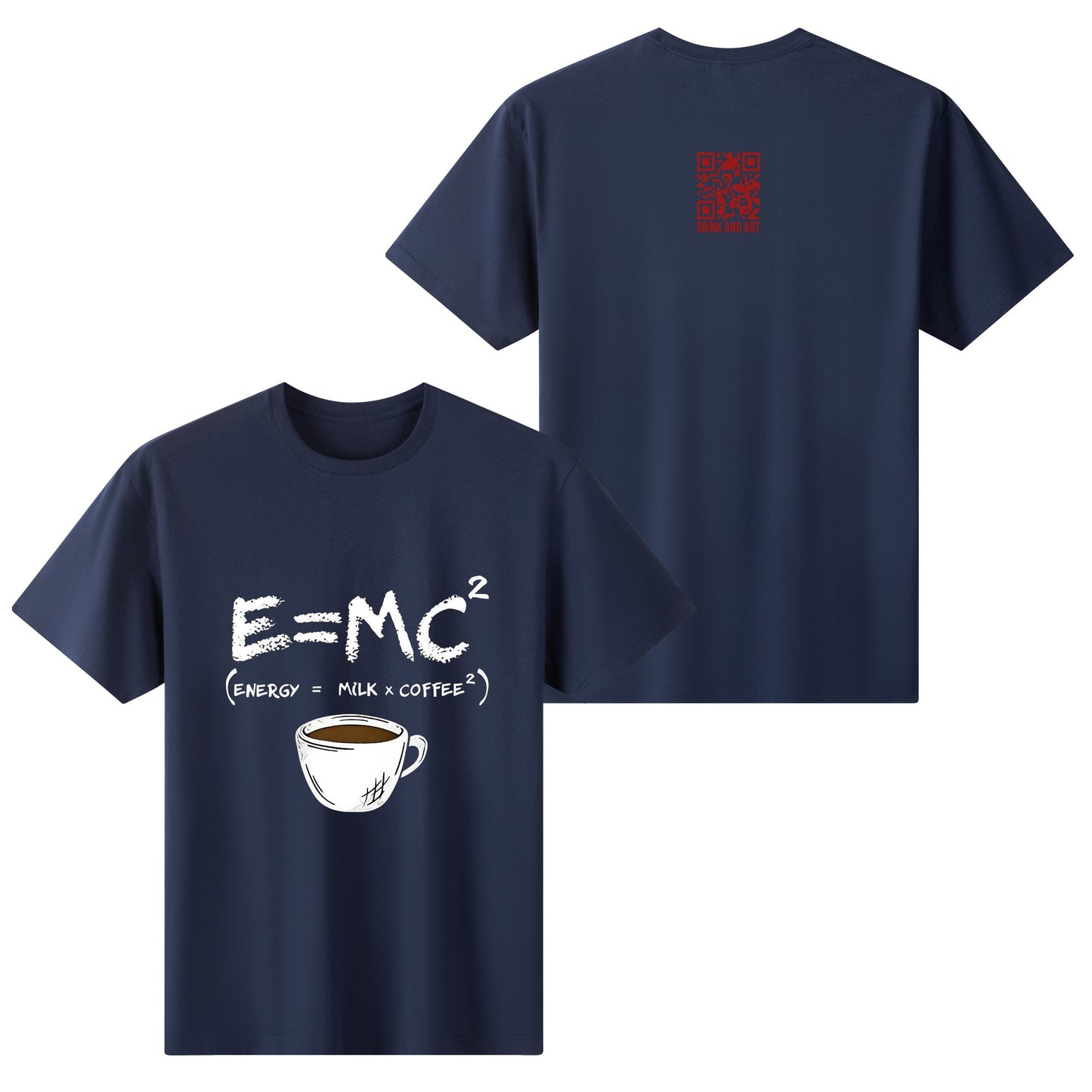 T-Shirt energy equals milk times coffee squared DrinkandArt