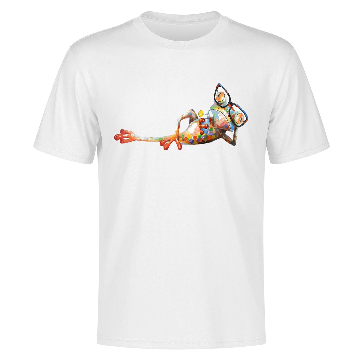 T-Shirt frog drinking cocktail DrinkandArt