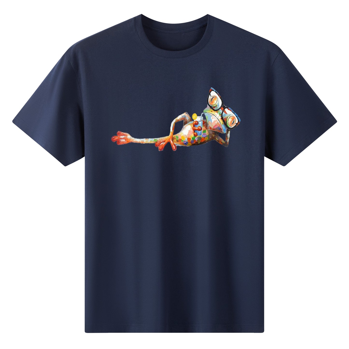 T-Shirt frog drinking cocktail DrinkandArt