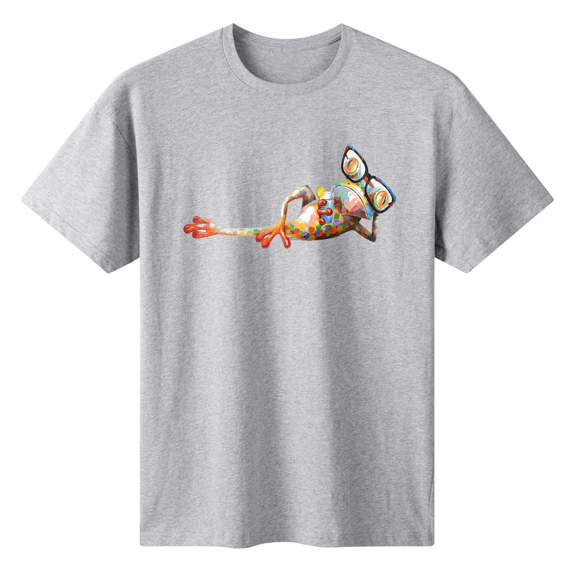 T-Shirt frog drinking cocktail DrinkandArt