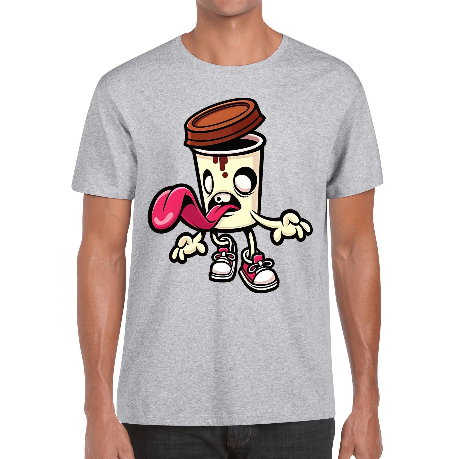 T-Shirt funny zombie coffee DrinkandArt