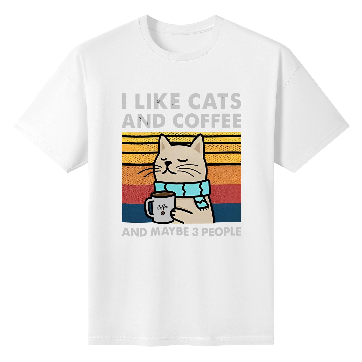 T-Shirt i like cats and coffee DrinkandArt