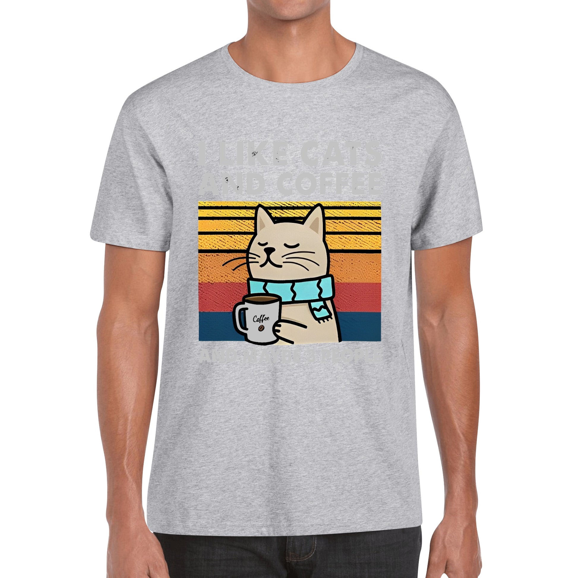 T-Shirt i like cats and coffee DrinkandArt