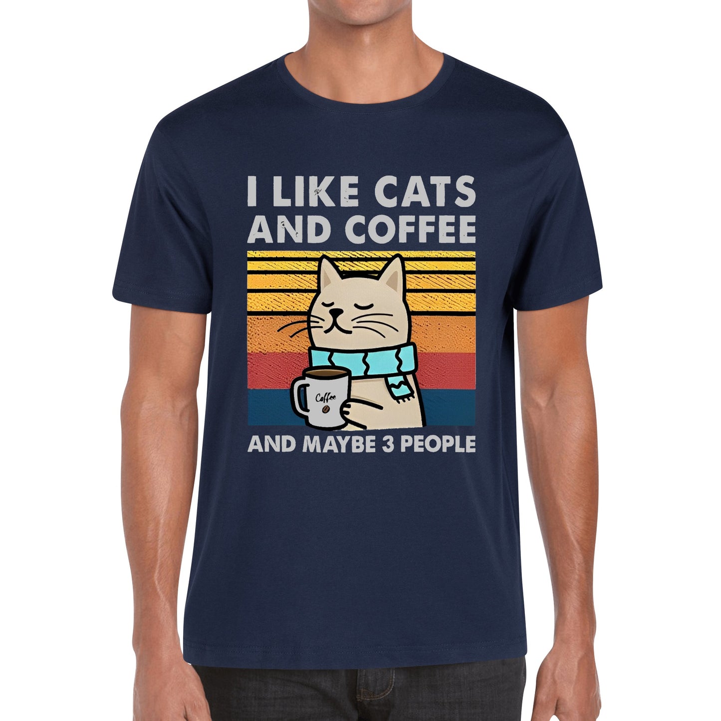 T-Shirt i like cats and coffee DrinkandArt