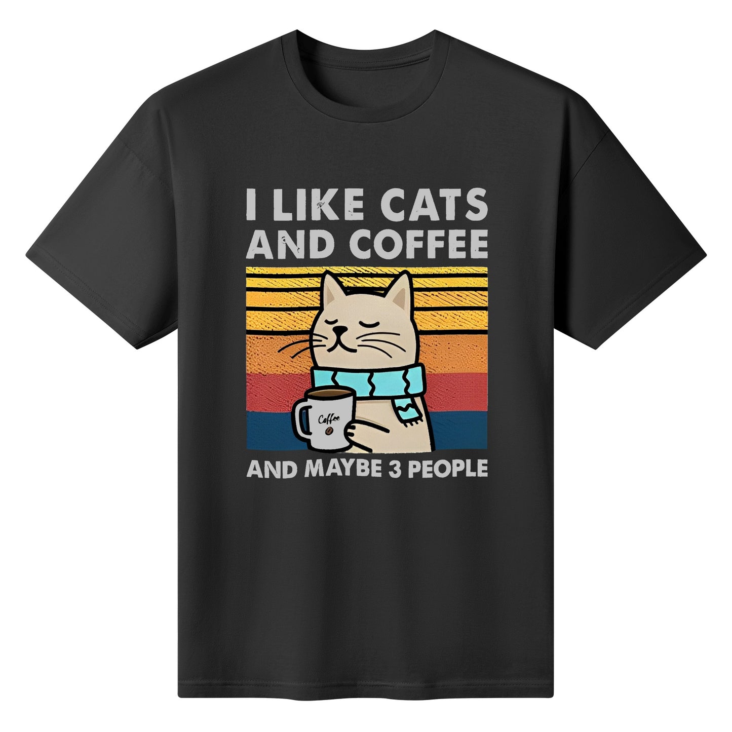 T-Shirt i like cats and coffee DrinkandArt