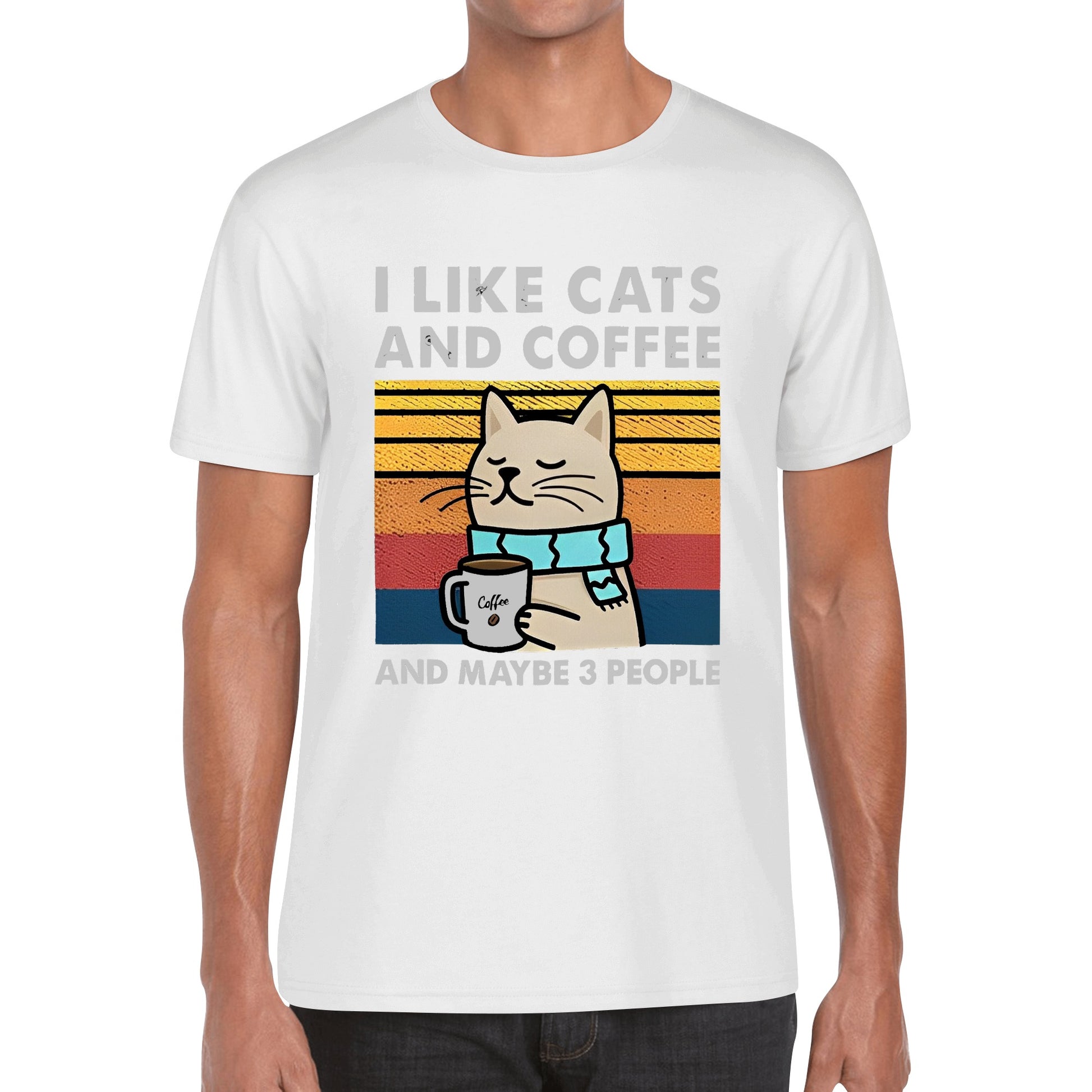 T-Shirt i like cats and coffee DrinkandArt