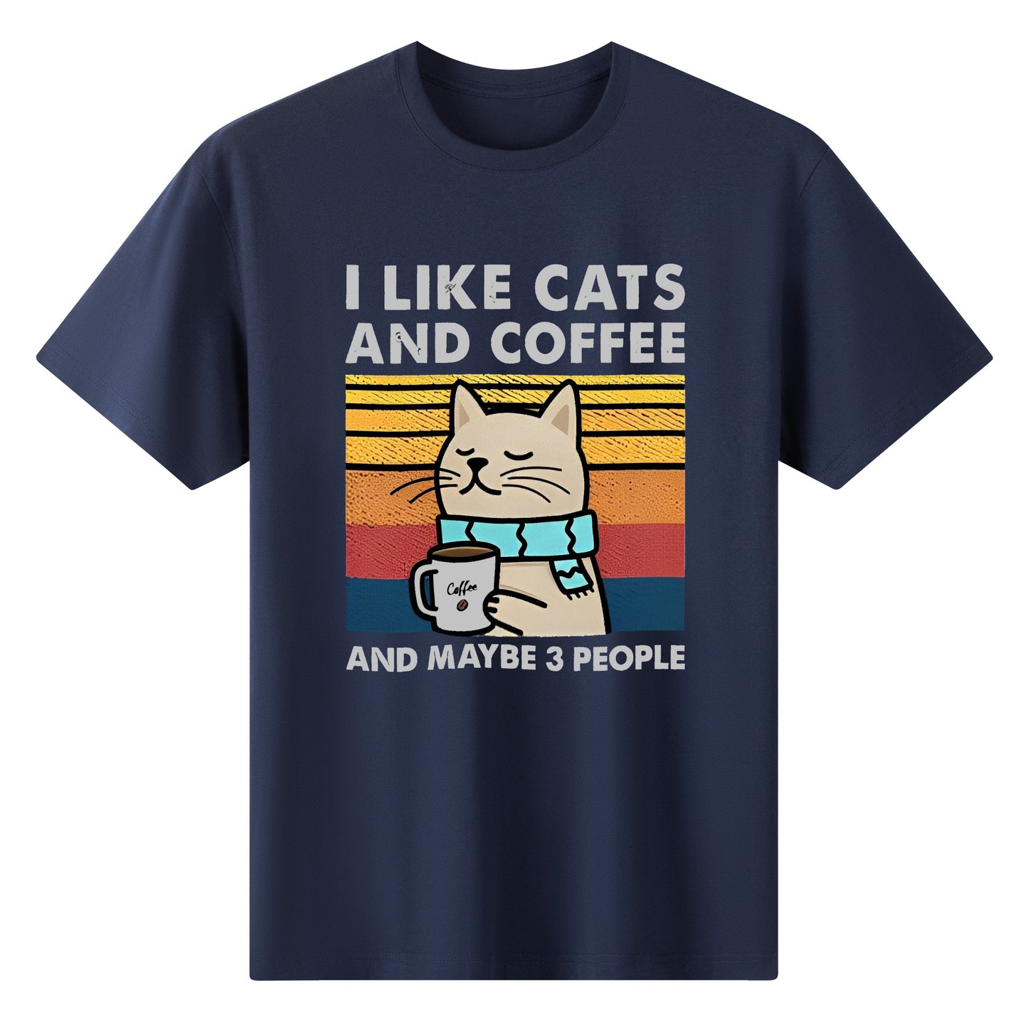 T-Shirt i like cats and coffee DrinkandArt