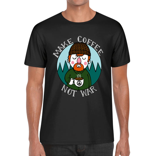 T-Shirt lumberjack make cafe not war DrinkandArt