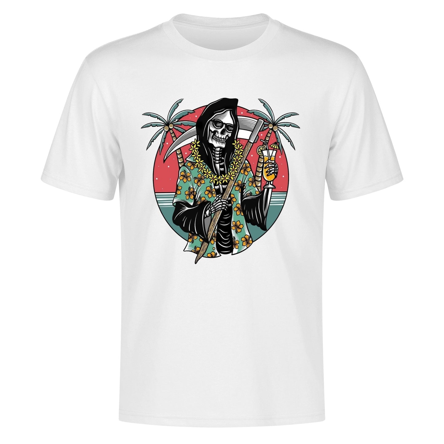 T-Shirt skull cocktail illustration DrinkandArt