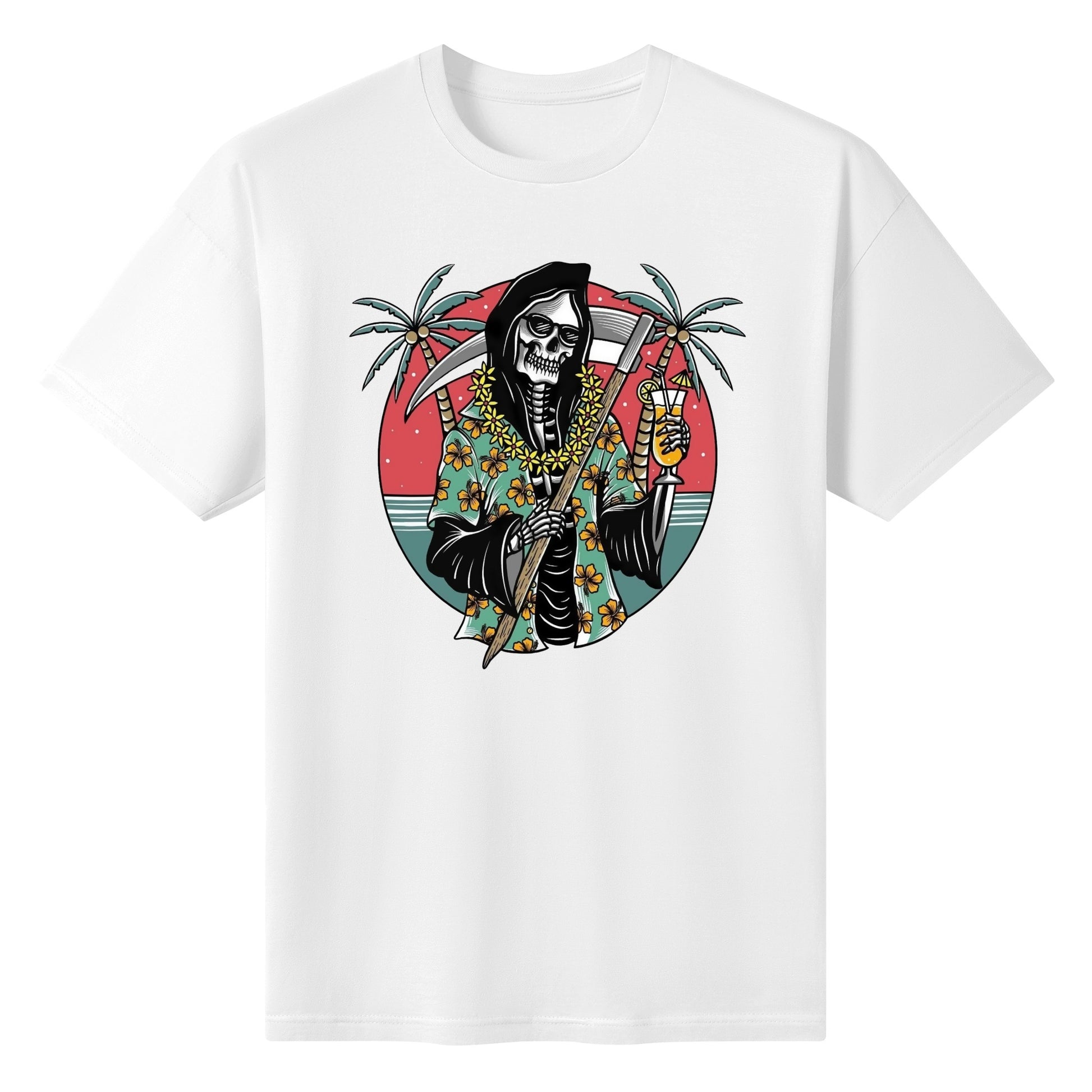 T-Shirt skull cocktail illustration DrinkandArt