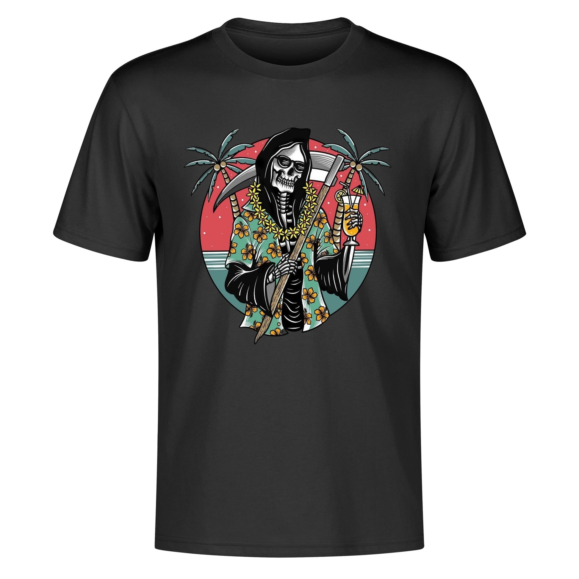 T-Shirt skull cocktail illustration DrinkandArt