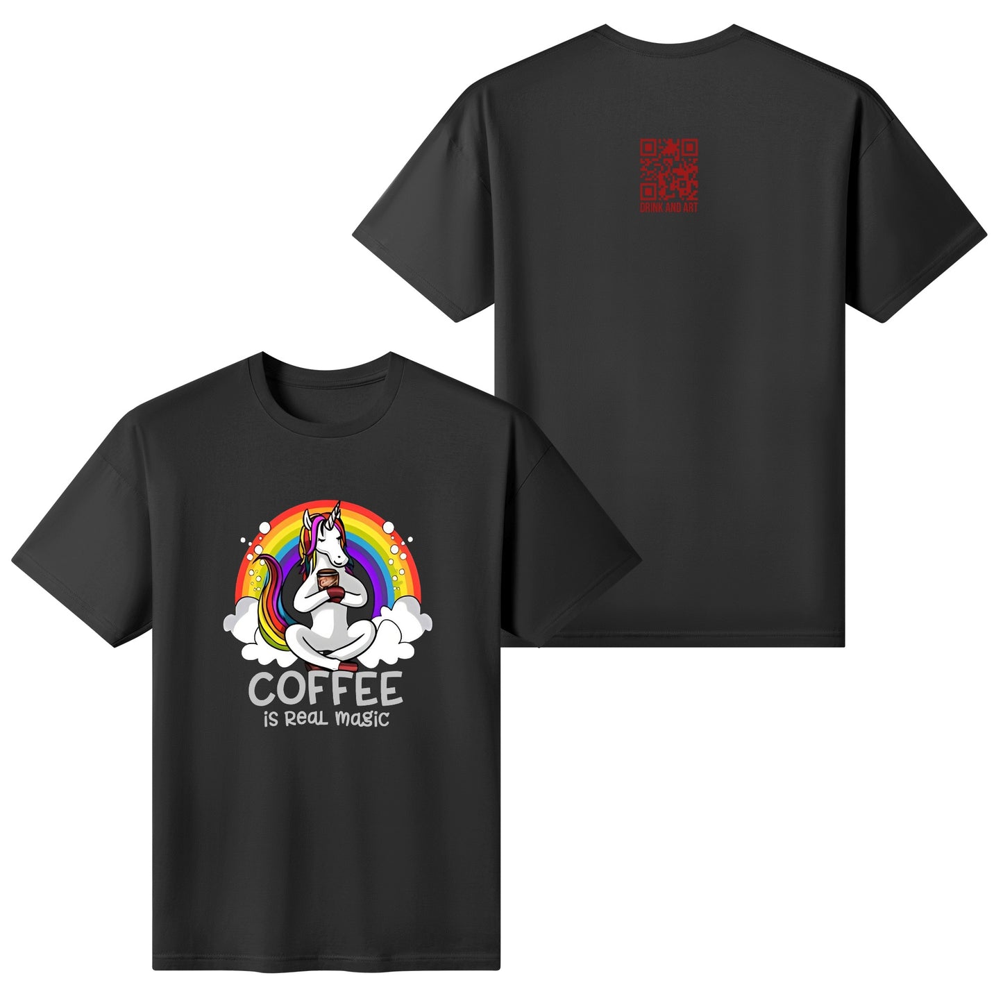 T-Shirt unicorn coffee: is real magic DrinkandArt