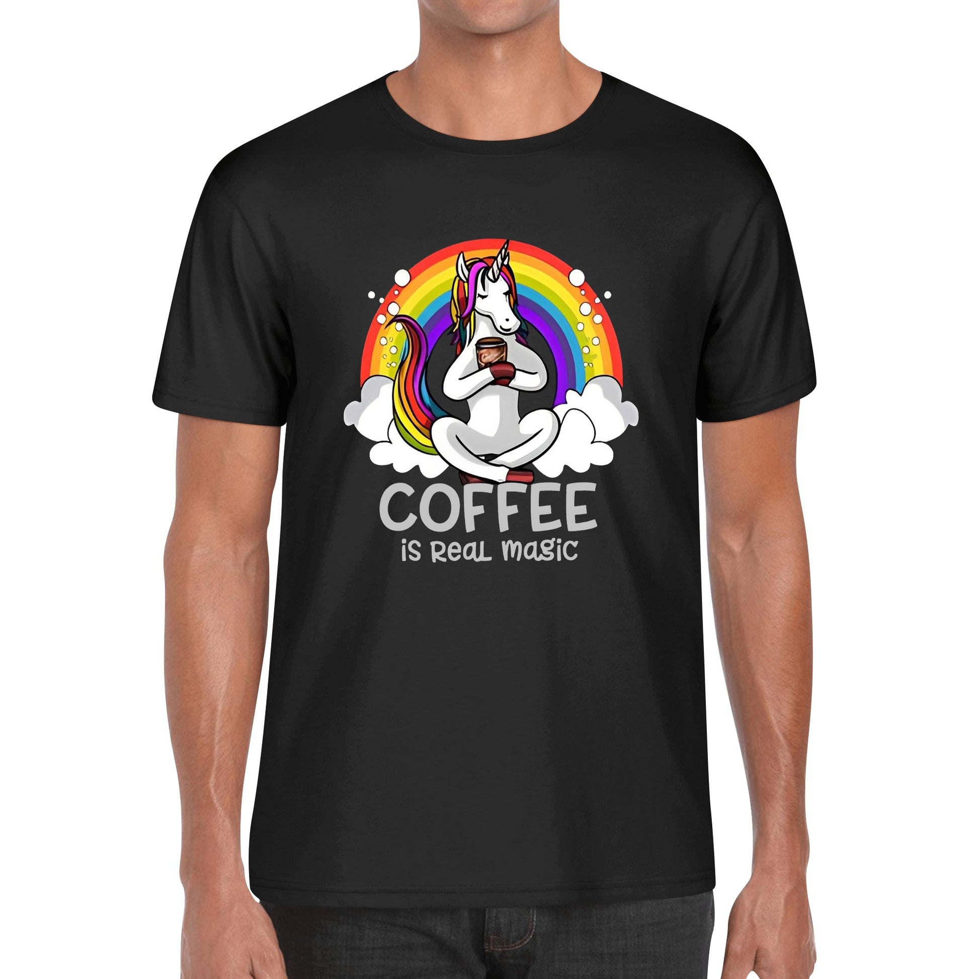 T-Shirt unicorn coffee: is real magic DrinkandArt