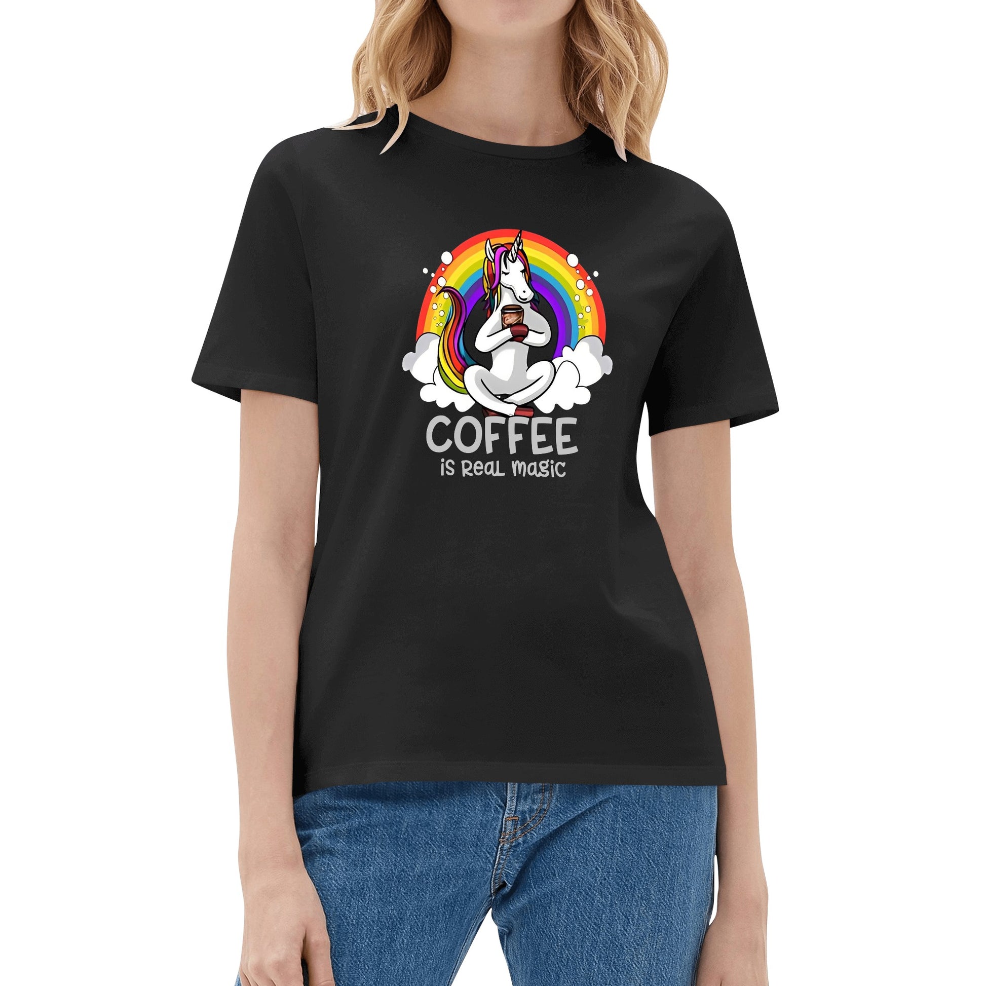 T-Shirt unicorn coffee: is real magic DrinkandArt