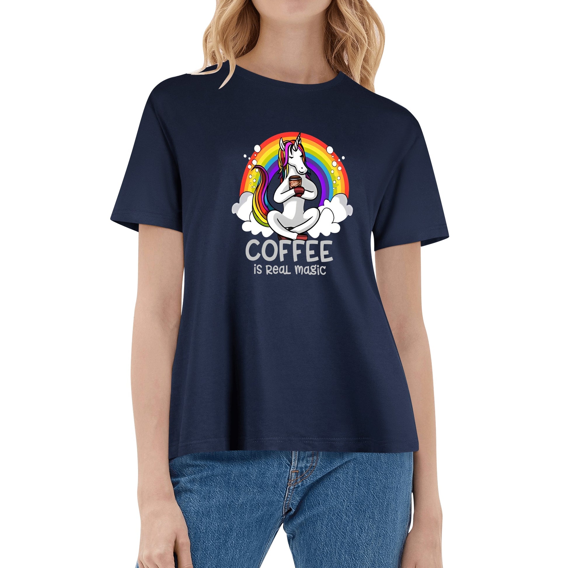 T-Shirt unicorn coffee: is real magic DrinkandArt