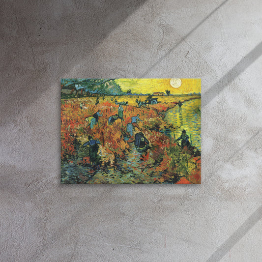 Thin canvas The Red Vineyard van Gogh DrinkandArt