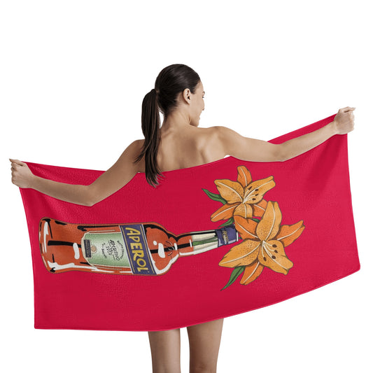 Towel large aperol lily flower DrinkandArt