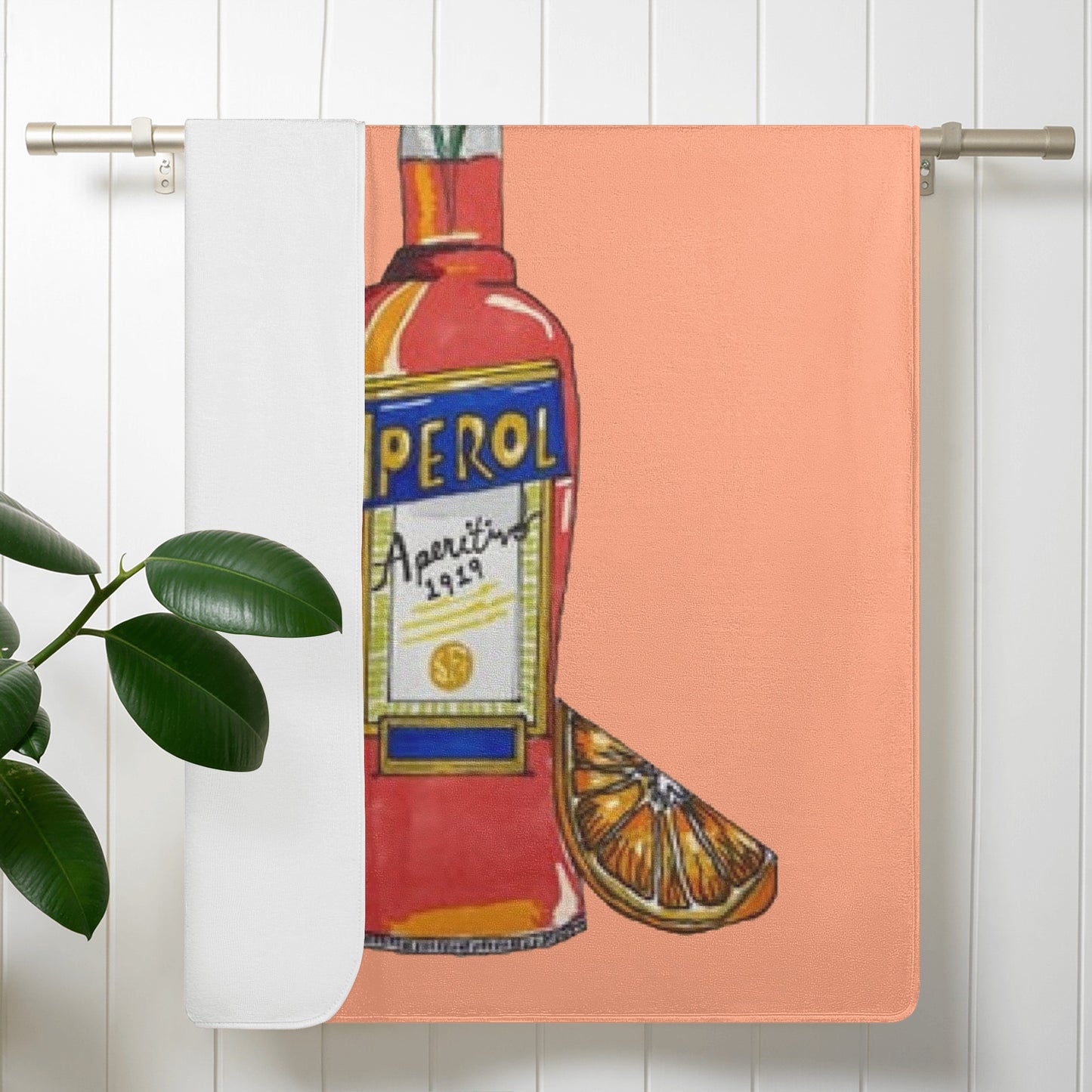 Towel large aperol yellow flower DrinkandArt