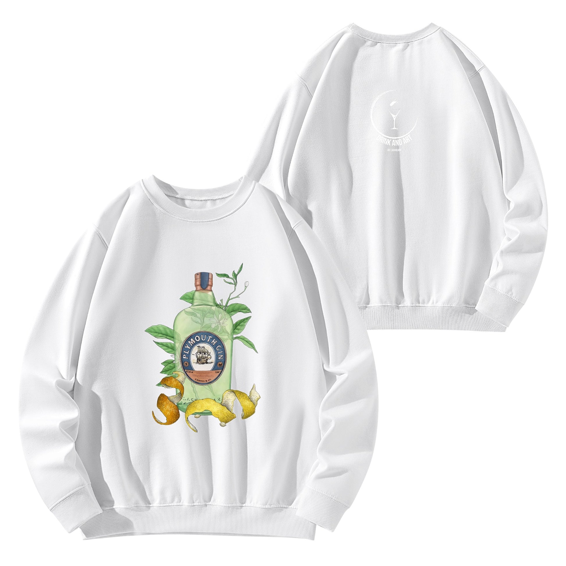 Sweatershirt Cotton gin plymouth floral art DrinkandArt