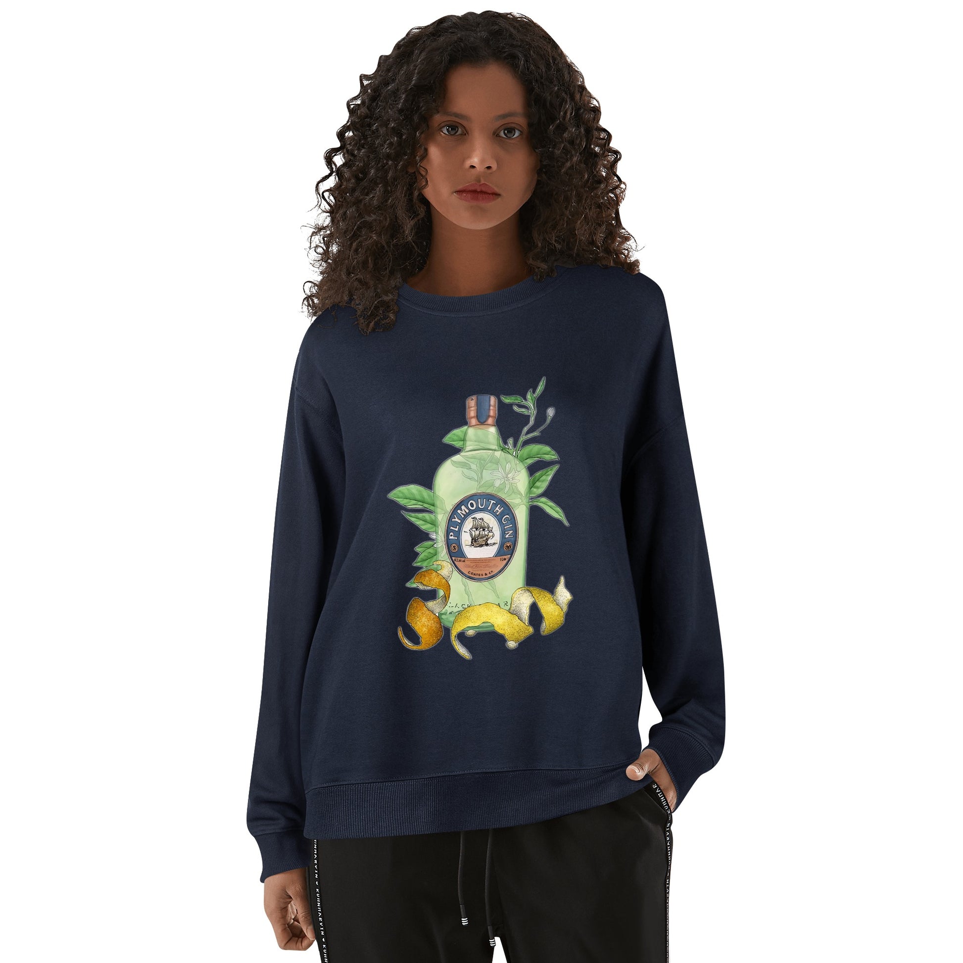 Sweatershirt Cotton gin plymouth floral art DrinkandArt