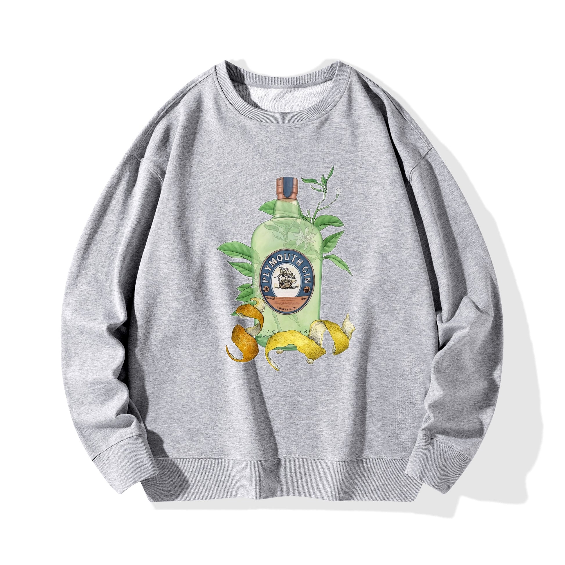 Sweatershirt Cotton gin plymouth floral art DrinkandArt