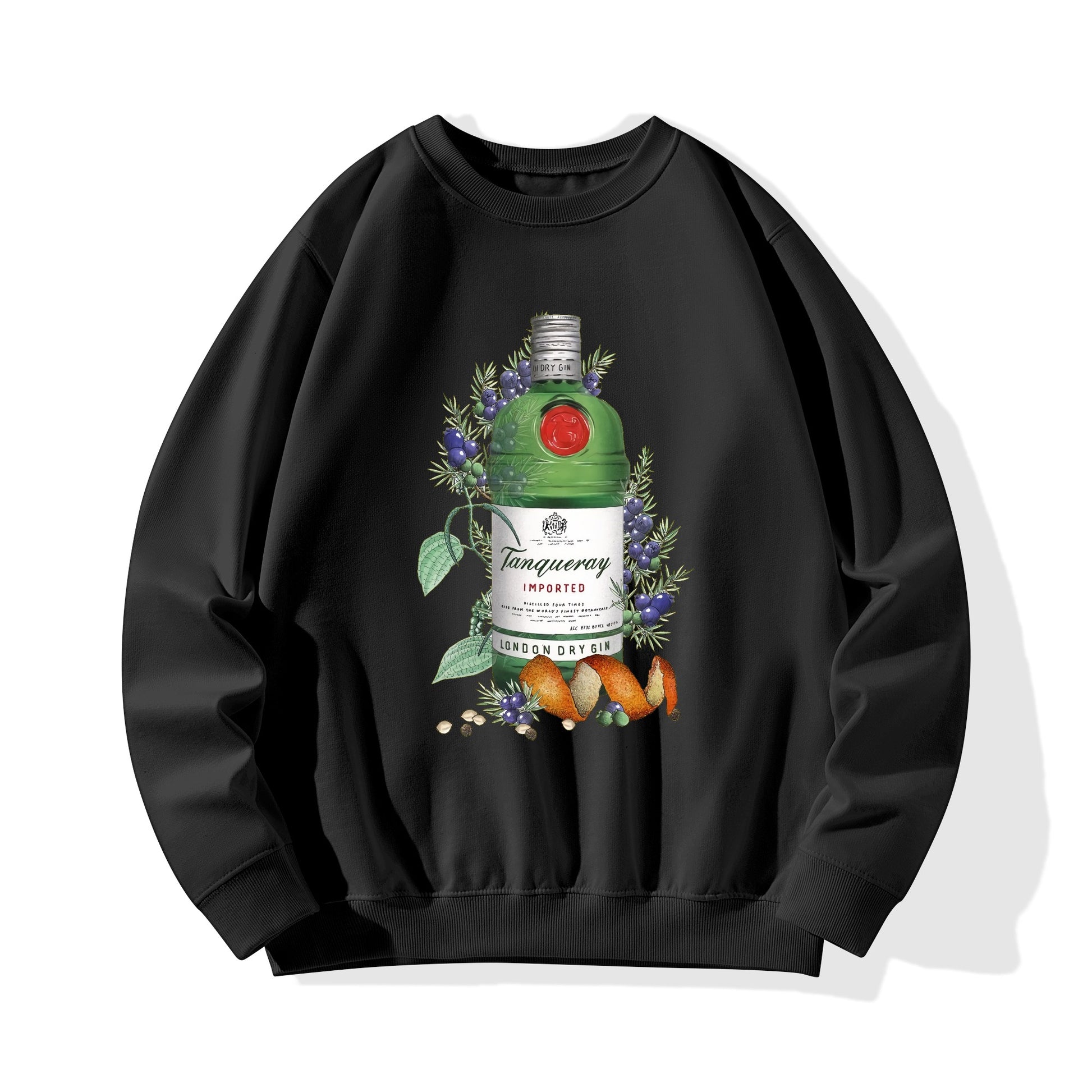 Sweatershirt Cotton gin tanqueray floral art DrinkandArt