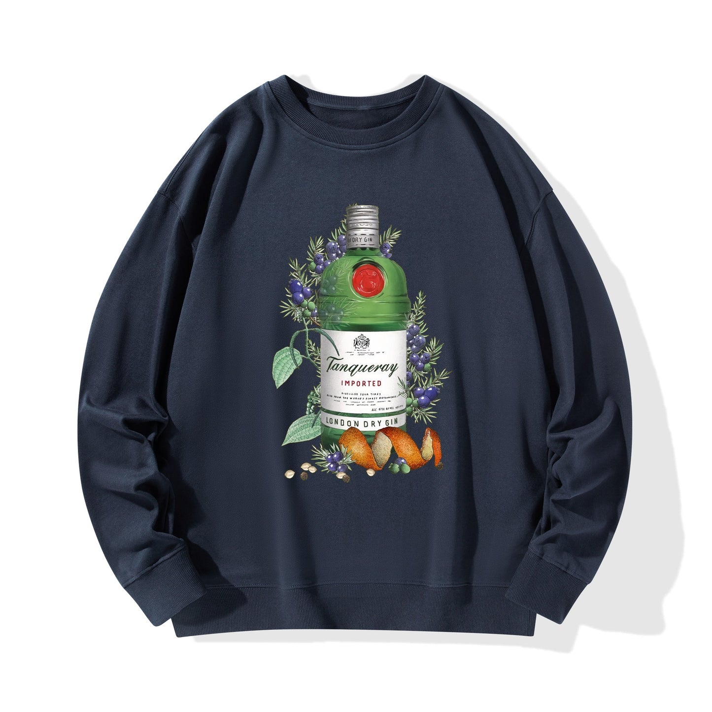 Sweatershirt Cotton gin tanqueray floral art DrinkandArt