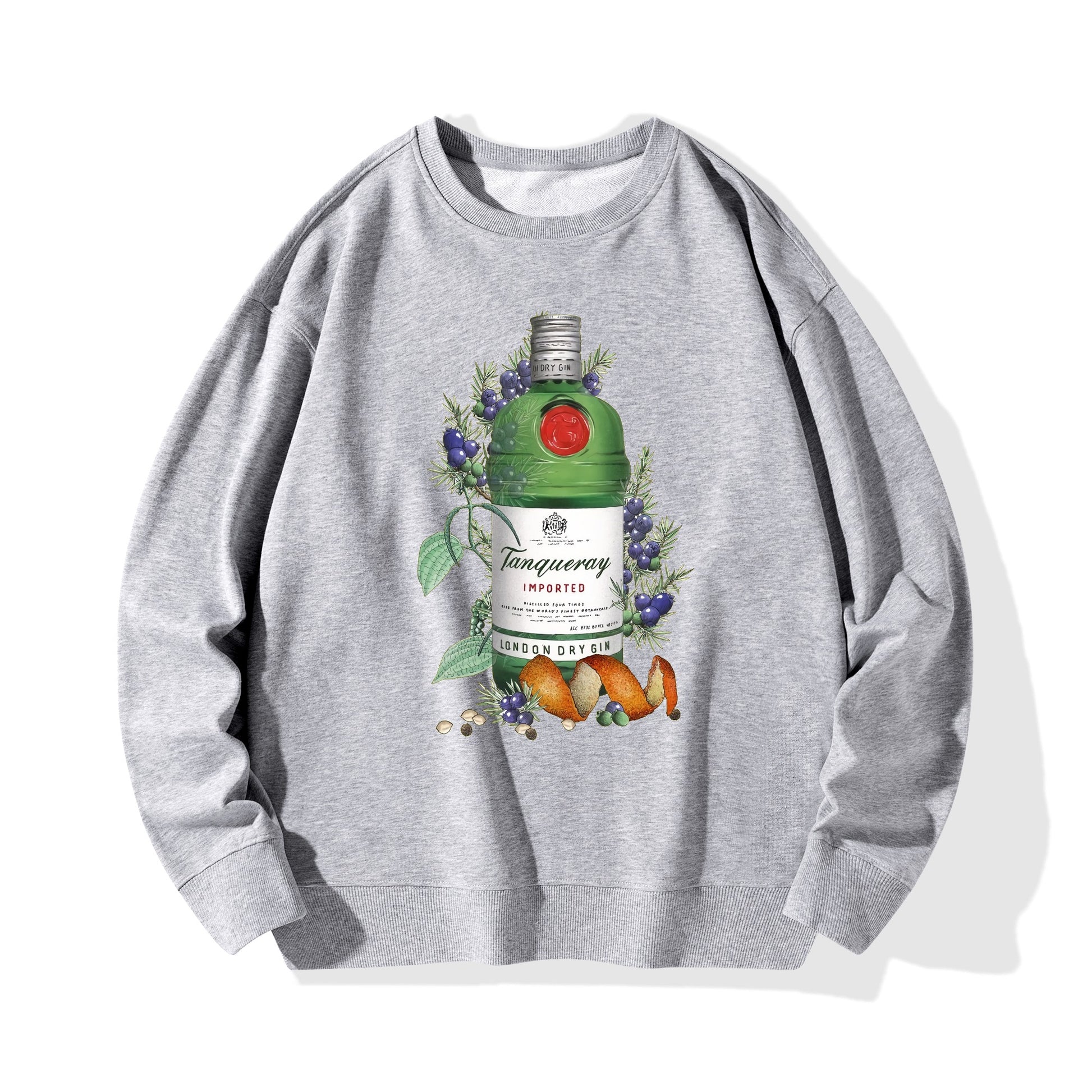 Sweatershirt Cotton gin tanqueray floral art DrinkandArt